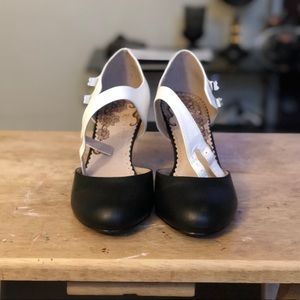 Cynthia Style Color Block Low Heel w/ Strap